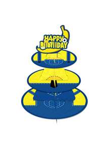 Minions 1 pièce Support en carton thème Minions, adapté pour la décoration de table d'anniversaire, Noël, Halloween, carnaval, anniversaire, centre de table de banquet