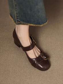 Tacones de aguja con punta afilada, con lazo de cristales brillantes, de tacón alto y suela deslizante, para mujer