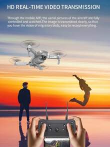 Foldable, Drone, Aerial Photography, High Definition, Camera, Quadcopter, Airplane, Remote Control Airplane, One-Key, 360° Rotation, Random Color Accessories - Multicolor - View 3