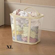 1 pieza Cesta de lavandería plegable multifuncional con asa - Bolsa de almacenamiento portátil, organizador de ropa ahorra espacio para el hogar, viajes y cuartos de lavado, diseño rectangular | Gran capacidad, disponible en varios colores y estilos - Multicolor - Ver 7