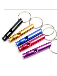 6pcs/3pcs Colorful Outdoor Survival Whistle, Camping Survival Whistle, Aluminum Alloy Whistle, Portable Multifunctional Gold Whistle, Outdoor Safety Survival Equipment, Outdoor Supplies, Survival Whistle, Fire Rescue Metal Whistle, Hiking Camping Gear, Training Camp Supplies, Swimming Accessories, Essential For Wilderness Survival, Outdoor Game Costume, Holiday Items, Random Color Shipped