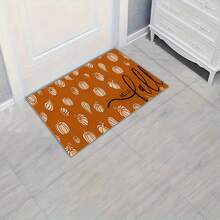 Dywan kuchenny z jesiennym motywem dyni, zmywalny, cienki i łatwy w czyszczeniu, antypoślizgowy, antypoślizgowy. Nadaje się do kuchni, łazienki, sypialni, przedpokoju, umywalki, łazienki, przedpokoju, do użytku wewnątrz i na zewnątrz.