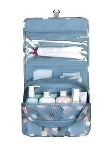 Large Capacity Travel Toiletry Bag, Portable Hanging Cosmetic Bag, Cosmetic Storage Bag, Beauty Tool Storage Bag, Lightweight Toiletries Cosmetic Bag, Cosmetic Makeup Organizer, Wet And Dry Separation Storage Bag, Suitable For Lipstick, Lip Liner, Eyebrow Pencil, Eye Shadow Palette, Skin Care Products Make Up Bag - Multicolor - View 12