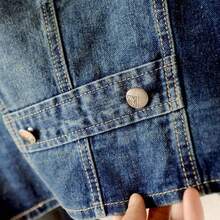 High End Suit Collar Short Denim Vest, Korean Version High Waisted Slim Fit Sleeveless Vest, Camisole Jacket - Màu xanh lam - Xem 7