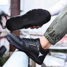 Steel Toe Safety Shoes, Classic Sports Fashion Low-Top, Soft Sole, Solid MD Outsole For Professional Anti-Slip Comfort, Outdoor Worksite Protective Footwear - Black - View 7