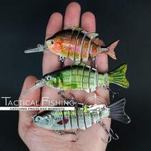 TACTICAL FISHING 3 Piezas - Tres Curricanes Articulados, Señuelos De Pesca De Nado Realista, Acción de hundimiento Lento. - 1 - Ver 7