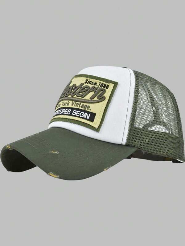 DareSee Letter Embroidery Baseball Cap, Western Style Embroidered Mesh Snapback Cap MusicFest Y2KFest Back To School Autumn Christmas Christmas Winter Christmas Gifts