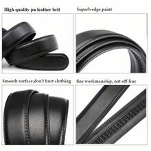 Personalized Belt Men Gift Engraved Custom Name LOGO Automatic Buckle Belts 120 130 140cm Plus Size Letter Gift For Him Men - Multicolor - View 6