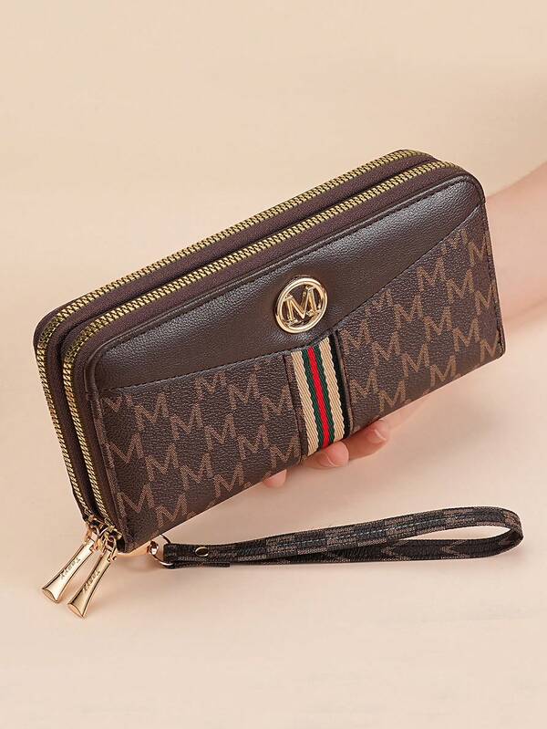 Women's Zipper Bifold Wallet Long Floral Print Clutch Purse Large Capacity Patchwork Handbag For Women Money Wallet Purse Wallet Long Wallet Wristlet Wallet