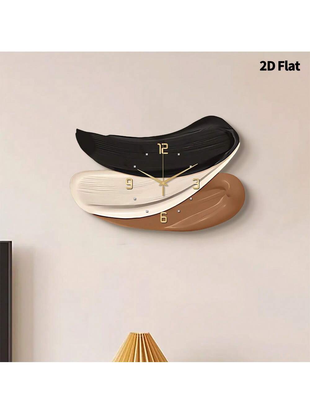 ساعة حائط ديكورية مسطحة 2D