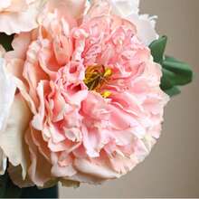 M.S MO SHI HOME FURNISHINGS 1 bucată de floare de bujor artificială de înaltă calitate, floare artificială realistă cu două capete, bujor ars, potrivită pentru decorarea vintage a casei, decorarea biroului, decorarea nunții, Ziua Îndrăgostiților, cadou de ziua de naștere, ceremonie de absolvire, aranjament floral în vază DIY, grădină, decorarea camerei, petrecere de sărbători, plantă artificială