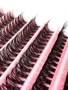 200PCS Fluffy Lash Clusters 50D, Individual Eyelash Thick Cluster Eyelash Extensions D Curl Lashes Clusters, DIY Lash Extension Kit Set, Lashes Clusters 200Pcs/300Pcs/240Pcs/168Pcs Individual Lashes 8-16MM Wispy Cluster Lashes Lash Clusters Kit, Lashes, Eyelashes, Fake Lashes - Multicolor - View 9