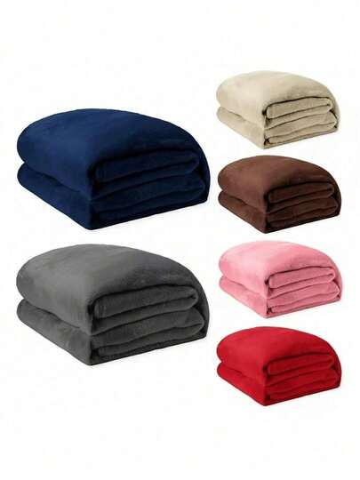 Manta Casal Cobertor Microfibra Lisa Toque Macio 2,00 x 1,80 m Cores Diversas