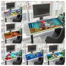 1pc Large Mouse Pad With  Cartoon Pups Design - Non-Slip Rubber Base, Washable Desk Mat For Office, Gaming, Kids' Room Decor - Vibrant Animated Computer Accessory, Large Mouse Pads For Desk, Kids' Room Accessory, Playful Cartoon Design, Functional Artwork