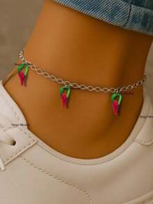 Tornozeleira Estrela Mar Pontos Luz Pedrinhas Zirconia Olho