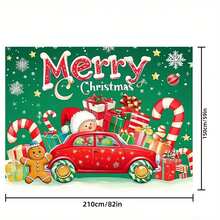 خلفية تصوير عيد الميلاد، لافتة خلفية عيد الميلاد المبارك مع بابا نويل والهدايا وتصميم البلورات الثلجية لاستخدامات متعددة، مناسبة للحفلات الداخلية والخارجية