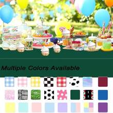 WNINK 6 Pack Dark Green Plastic Tablecloths 54" X 108" Rectangular Table Covers For Weddings, Bridal Showers, Birthdays, Parties - Silver - View 8