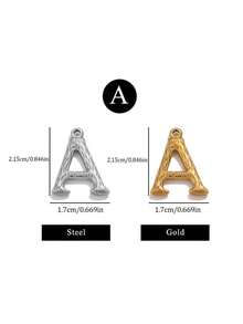 Portachiavi asimmetrico dorato con lettere dall'A alla Z, design semplice, texture, accessori per borse, alla moda e con texture, adatto come portachiavi per auto, portachiavi da donna, ciondolo per borse, accessori estetici per studenti e amanti del kawaii - zaini, portafogli, telefoni cellulari, borse regalo e uso scolastico quotidiano. Portachiavi per auto, regali per famiglia e amici, regali di compleanno, regali per insegnanti, regali di Ognissanti, regali di Pasqua