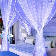 1pc 100/200/300 LED Curtain Lights, USB Hanging Fairy Lights String, Remote Control, 8 Lighting Modes, Suitable For Wedding, Birthday, Christmas, Party, Bedroom Backdrop, Indoor Home And Holiday Decoration, Available In White, Warm White And Multi-Color - 彩色 - 查看 9