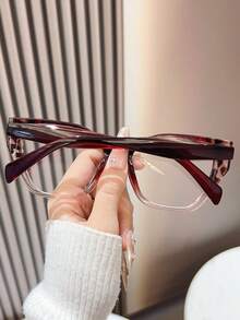 1pc PC (Polycarbonate) Women's Cat Eye Frame Reading Glasses, Y2K Casual Daily Fashion Essential For Reading And Using Smartphones - White - View 4