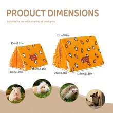 ITANDME Guinea Pig Hideout Bunny Hideout Guinea Pig Bed Rabbit Bed Guinea Hideaway House, Guinea And Hamster Bed, Warm And Cozy House, Guinea And Hamster Nest, Hamster Supplies, Give Your Pet A Warm And Comfortable Home - Multicolor - View 3