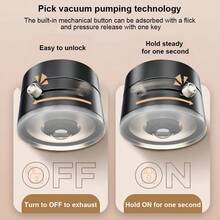 Easy One-Touch Operation | Strong Suction & Magnetic Mount | Electric Vacuum Suction Phone Holder For Car Navigation 100mAh Battery