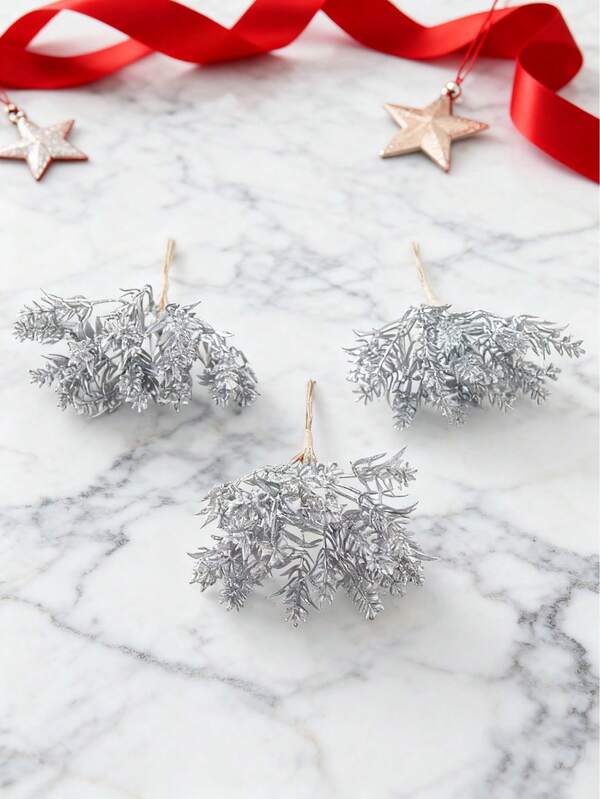 1/3/5 pièces Herbe artificielle pointue, fleurs artificielles, plante factice pour décorations d'automne, décorations d'hiver, décorations de Noël, cadeaux d'anniversaire, articles essentiels pour les fêtes, décorations de chambre, décorations de pièce, décorations de maison, décorations de Noël, décorations de Noël pour la maison, décoration de chambre, cadeaux de Noël