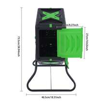 YUNRUX Rotating Composter, Rotating Compost Bin, Single-Chamber Compost Bin