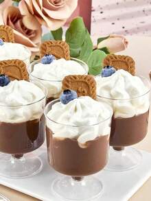 10~50PCS 2 Oz Or 5oz Mini Dessert Cups, Clear Glasses, Mini Ice Cream Cake Dessert Cups Puff Appetizer Cups Mousse Cups, Cake Molds For Parties, Weddings, Birthday Tasting Cups - Multicolor - View 2