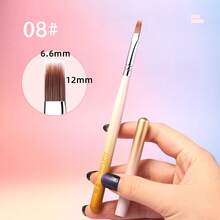 New 1pc Metal Rod Gradient Nail Art Brush Set Colouring Brush Large Square Round Light Therapy Brush Halo Brush