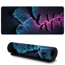 1pc Minimalist Crack Texture Gaming Mouse Pad Multicolor Abstract Mousepad Extended Large Laptop Keyboard Non-Slip Rubber Base With Stitched Edges For Home Office Computer Keyboard Laptop