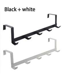 1 Door Hanger With 5 Hooks, Used For Storing Jackets, Hats, Bathrobes, Towels, Bedrooms, Wardrobes, Sturdy Hangers, Door Storage Hangers, Suitable For Dormitory Back To School Season, Back To School Season, Christmas Season, Christmas, Christmas Decorations, Christmas Decorations Home, Christmas Decoration, Bedroom Decor, Christmas Gifts, Bathroom Accessories