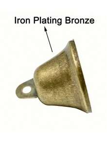 10/5件圣诞装饰铃铛套装，含麻绳，复古青铜铃铛挂饰，适用于圣诞树，复古铃铛挂饰，小圣诞铃铛装饰，复古圣诞挂饰，手工制作的小铃铛，悬挂装饰铃铛，户外圣诞装饰，节日挂饰，乡村风格节日装饰，传统圣诞装饰，耐用挂饰，金属铃铛，工艺品，节日礼物 - 彩色 - 查看 8