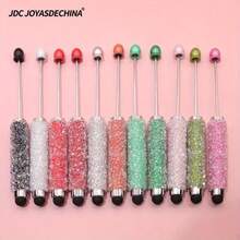 DIY Beaded Touch Screen Stylus Pen, 2-In-1 Writing & Touch Pen For Tablets, IPads, Smartphones, Random Color