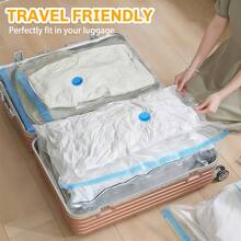 10pcs Vacuum Storage Bags Clothes Organizer Bags Travel Luggage Compression Bags,Ideal Home Supplies Space Saver Storage Bags,Suitable For Home, Apartment & Travel Use, Reusable - 16pcs透明 - 查看 8