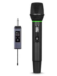 High-Quality Wireless Microphone, Portable Handheld Microphone, Wireless Microphone, Professional Handheld Unidirectional Moving Coil Mute Function, 800mAh Battery, 6.35mm Plug, Blue, Suitable For Karaoke, Gaming, Live Streaming And Video Conferencing, Fashionable Design | Sturdy Structure, Singing Microphone, 2-In-1 Wireless Microphone, Professional Handheld Microphone, Suitable For Karaoke, Parties, Churches, Performance Recording - 彩色 - 查看 14