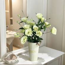 3PCS Artificial Flowers Balloon Flower Bouquet Silk Material Faux Flowers For Wedding Decoration, Valentine's Day, Birthday, Anniversary, Home Decor, Table Centerpiece, Bedroom & Bathroom Display, Desk Decoration, Autumn & Fall Season Floral Arrangement