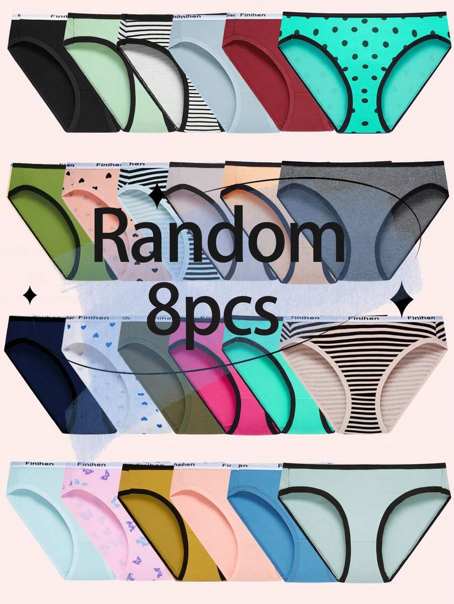 Conjunto de ropa interior de bikini de 8 piezas para niñas al azar con ...