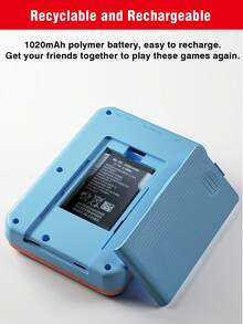 1pc Handheld Game Console Mini Nostalgic Old-Fashioned Rechargeable Cube With 500 Built-In Classic Games Adult Teenager Dormitory Leisure Decompression Toys 3-Inch Color Screen Support Connection To TV Double-Player Retro Colorful Color Matching Birthday Holiday Gift For Men Husband And Boyfriend