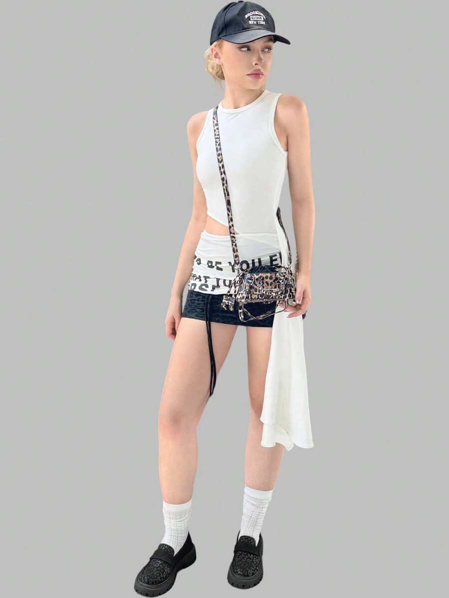 DareSee Women's Retro British Style Leopard Pattern Platform Loafers, Slip-On Casual Student Shoes Music Fest Y2KFest Autumn Winter Gifts