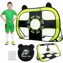 Portería de Fútbol para Niños, Red de Fútbol Portátil con Bolsa de Transporte, Portería de Fútbol Plegable para Jóvenes con Visión, Adecuada para Uso Interior y Exterior, Patio Trasero - Moda - Ver 10