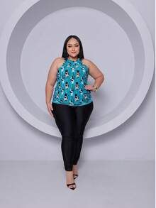 Blusa  Malha Fria Liganete Verão Estampadas - Multicolorido - Visão 2