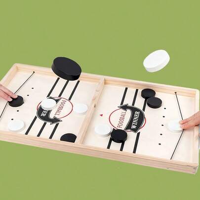 1pc Wooden Tabletop Peg Game, Interactive Peg Jumping Checkers Game