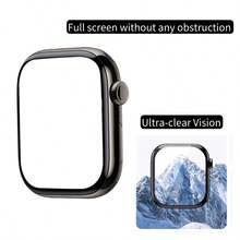 [3 In1 Kit] 2 Pcs TPU Film And 1 Pack Watch Band For 40mm/41mm/44mm/45mm/49mm Smart Watch4/5/6/7/8/9/Ultra1/Ultra 2 , [Flexible For Curved Screen] Full Coverage Bubble-Free - HD Clear & Self-Healing