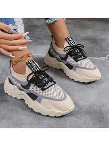 Women's Sneakers, Spring New Thick Sole Breathable Soft Bottom Non-Slip Lightweight Running Casual Travel Shoes