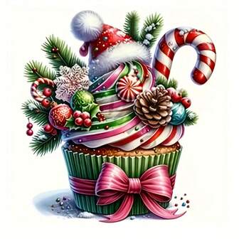 1 件/2 件/3 件圣诞主题纸杯蛋糕热转印贴纸 - 混合颜色乙烯基热转印贴花适用于 T 恤、牛仔裤、口罩、背包 - DIY 季节性装饰、家居装饰、节日服装定制、节日图案、易于粘贴的贴纸、耐用的家居装饰