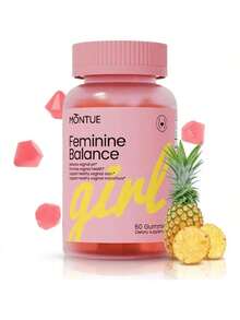 Premium Feminine Balance Gummies-PH Balance With Prebiotics & Lactobacillus Probiotic Blend&Hawaiian Pineapple Immune Support, Vegan, Christmas Gifts,60 Gummies - 60粒 - 查看 1