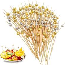 ¡Recomendado200 Piezas Palillos Para Botana, Palitos De Madera, Adecuado Para Fiestas, Picnics y Uso Diario. Son Ideales Para Ofrecer Frutas, Quesos, Postres y Otros Aperitivos Pequeños¡Top de Temporada - 1 - Ver 2