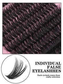 280 Fiber Eyelashes, Lightweight & Dense Design, Ultra-Fine Hair For Comfort, Extended Tips 8-16mm, Perfect For First-Time Party Attendees - D - Ver 5