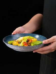 2/4pcs Creative Splatter Ceramic Dinner Plates, 8 Inch, Japanese Style Salad Plate, Breakfast Plate, Round Ceramic Dinner Plate, Minimalist Tableware Set, Dessert Plate, Kitchen & Dining Plate, Bread Plate, Suitable For Home Kitchen, Pasta, Fruit Dessert, Steak, Dining, Kitchen Supplies, Tableware Accessories, Oven & Microwave